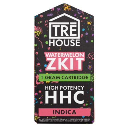 Live Resin HHC Vape Cartridge – Watermelon Zkit – Indica 1G – Trē House
